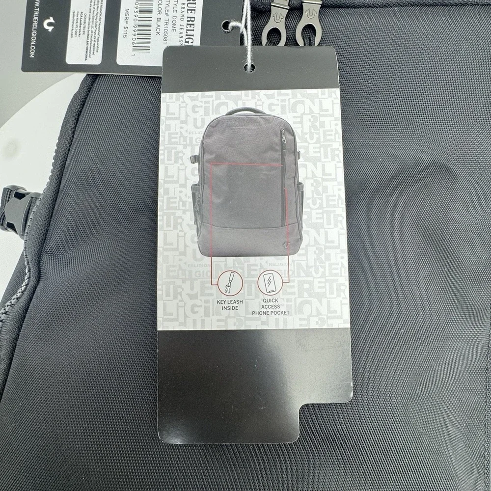 True Religion Commuter Laptop Backpack, Black TR105081 MSRP $115 - New with tags